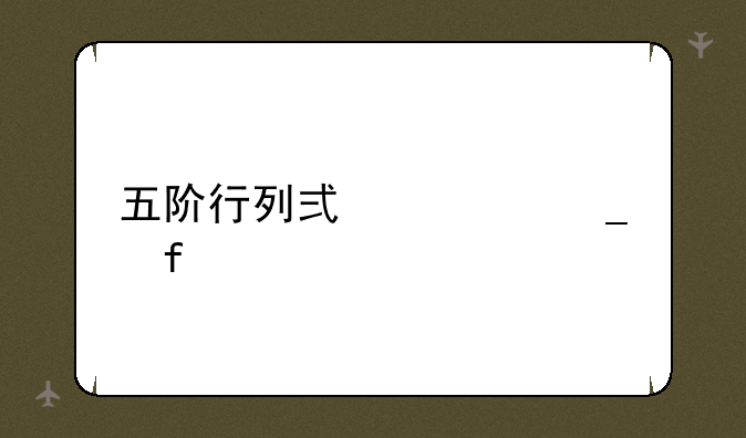 五阶行列式计算器