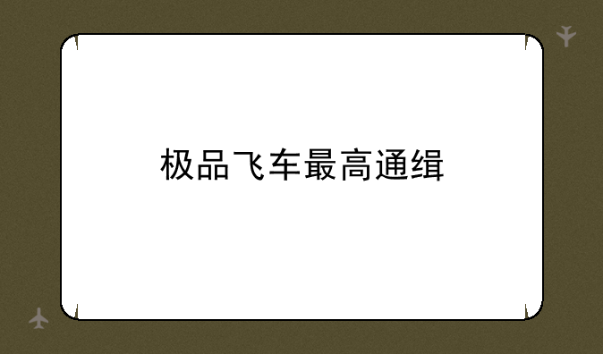 极品飞车最高通缉