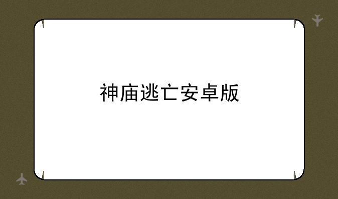 神庙逃亡安卓版