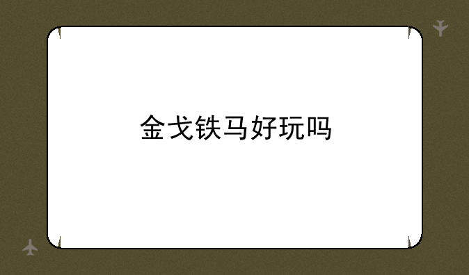 金戈铁马好玩吗