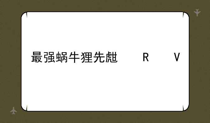 最强蜗牛狸先生攻略