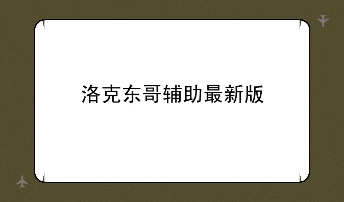 洛克东哥辅助最新版