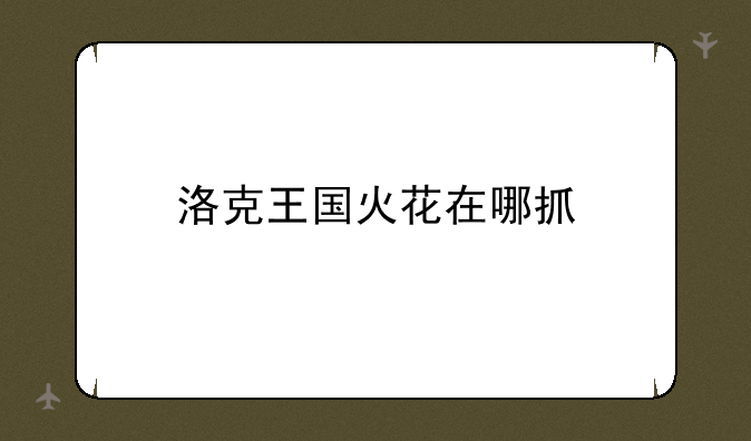 洛克王国火花在哪抓