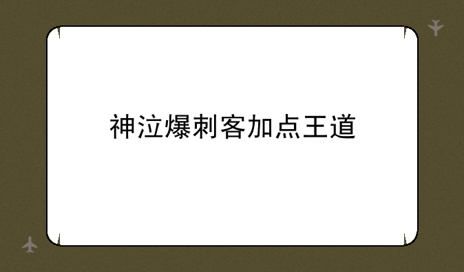 神泣爆刺客加点王道