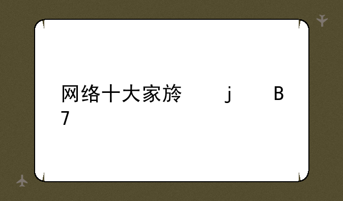 网络十大家族的名字