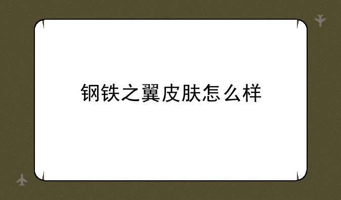 钢铁之翼皮肤怎么样