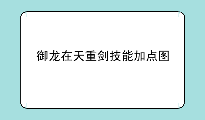御龙在天重剑技能加点图