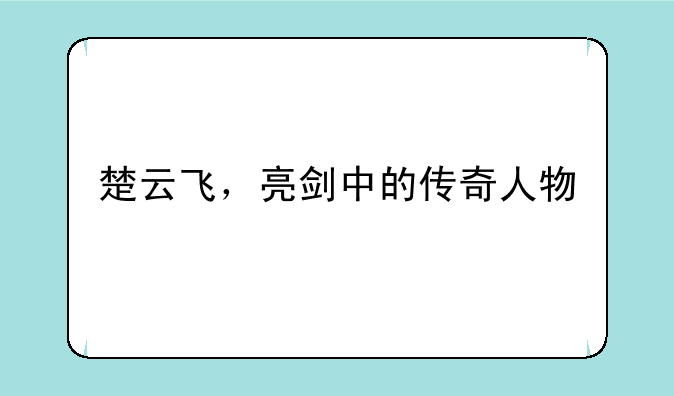 楚云飞，亮剑中的传奇人物