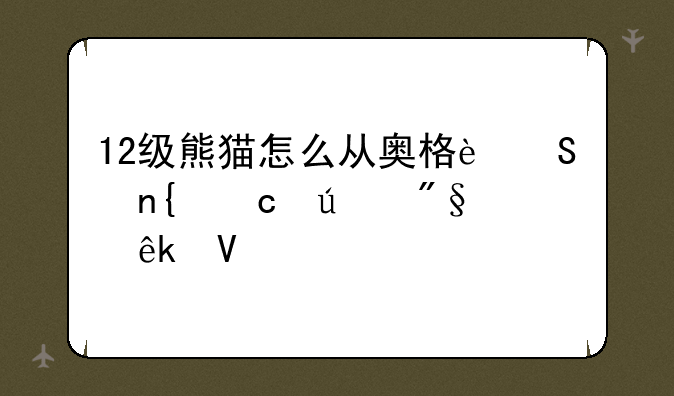 12级熊猫怎么从奥格返回潘达利亚啊