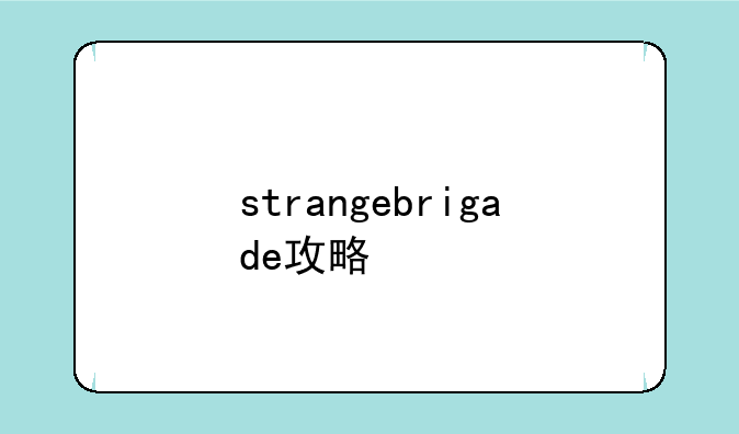strangebrigade攻略