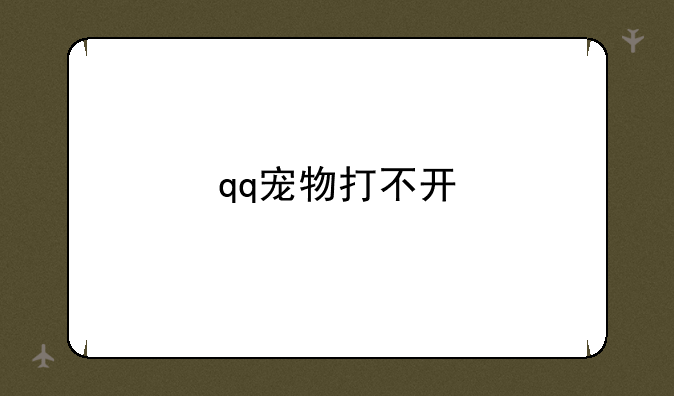 qq宠物打不开