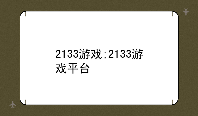 2133游戏;2133游戏平台