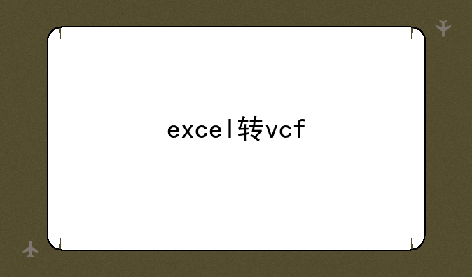 excel转vcf