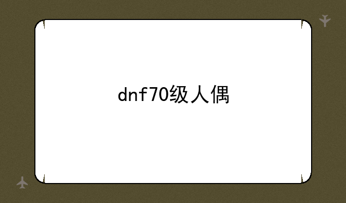 dnf70级人偶