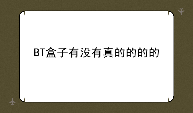 BT盒子有没有真的授权码