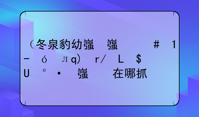 （冬泉豹幼崽怎么获得）冬泉谷豹子在哪