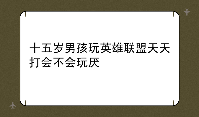 十五岁男孩玩英雄联盟天天打会不会玩厌